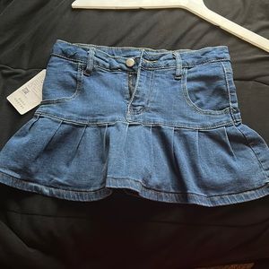 Y2K Denim Pleated Micro Mini Skirt